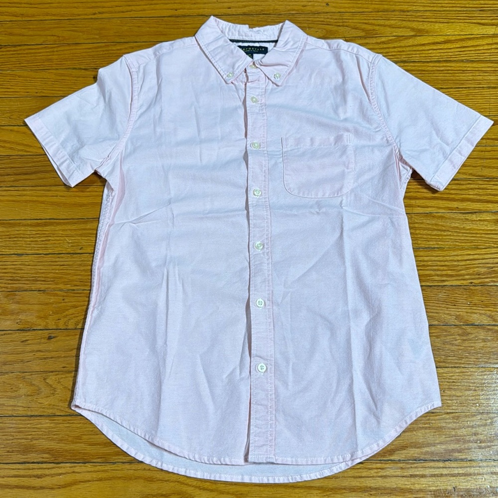 Short sleeve button down Men’s pink